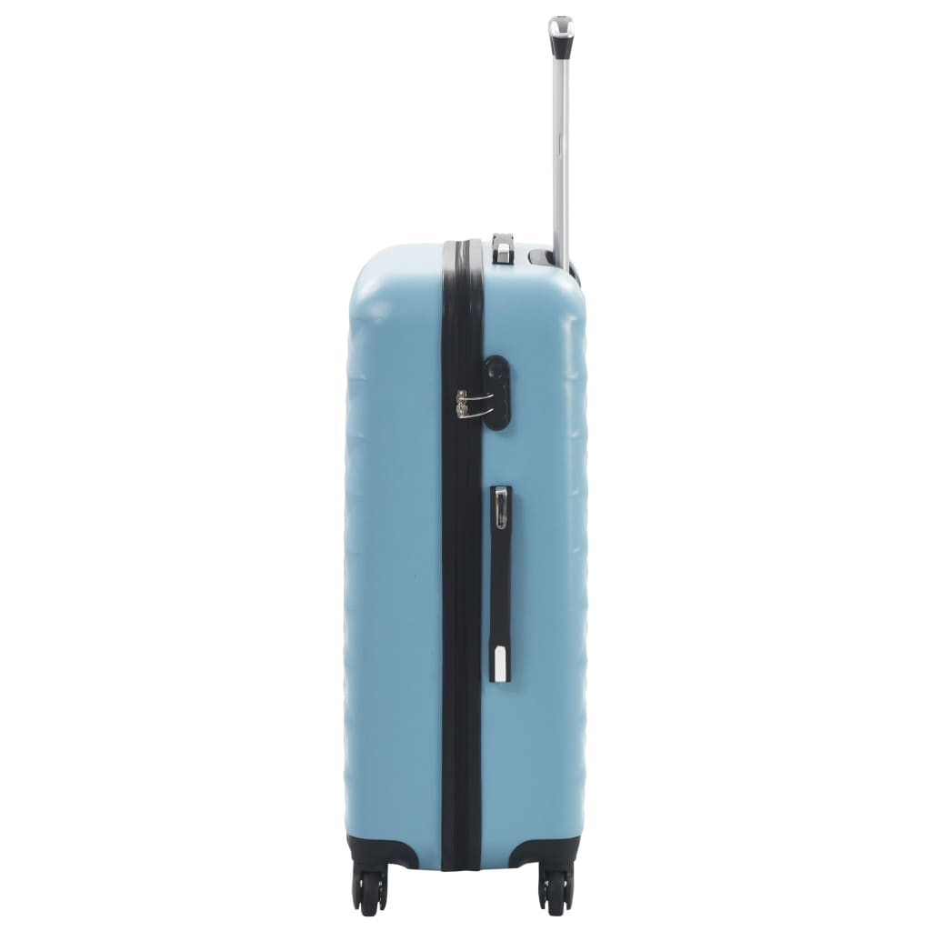 vidaXL Set Trolley a Custodia Rigida 3 pz Blu in ABS