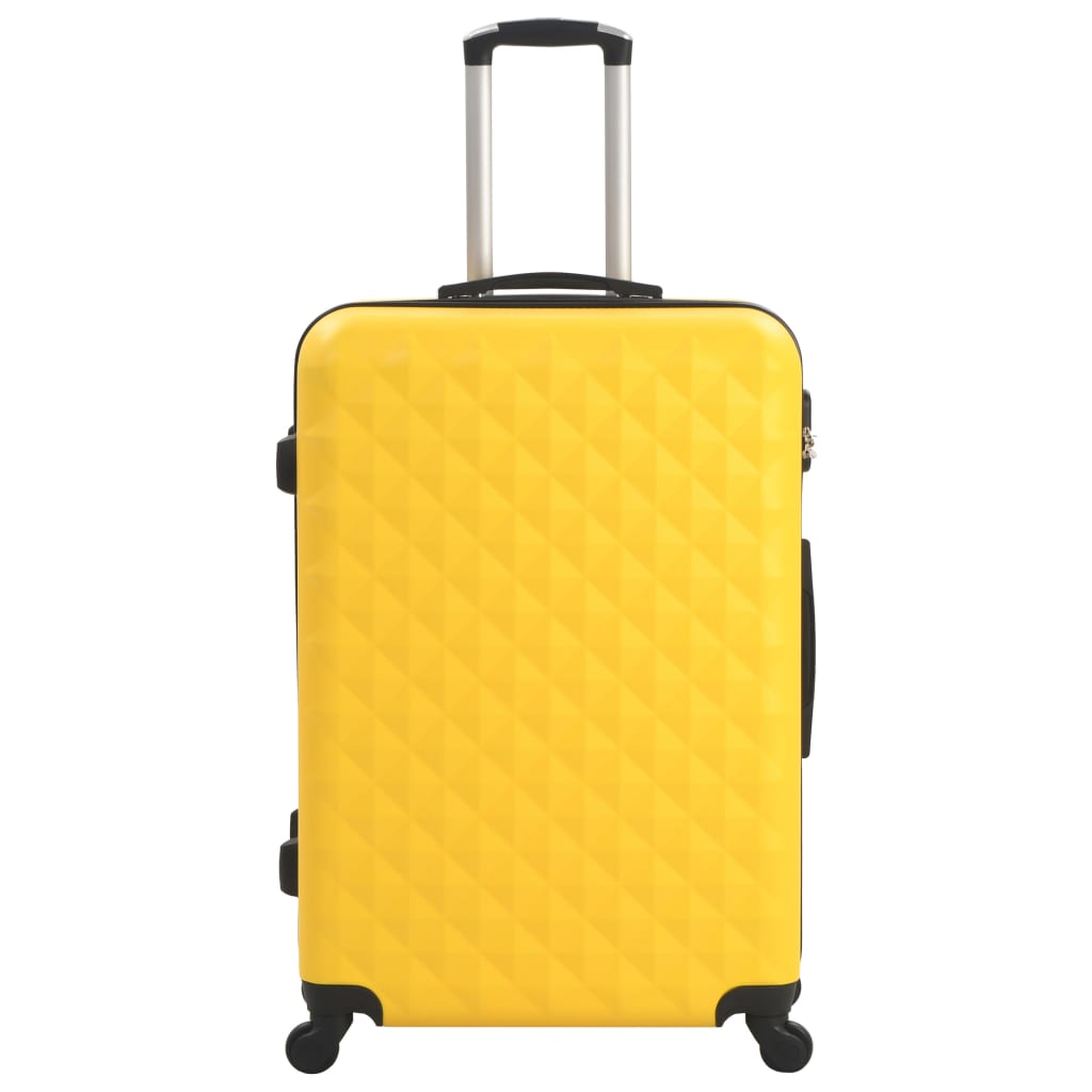 vidaXL Set Trolley a Custodia Rigida 3 pz Giallo in ABS