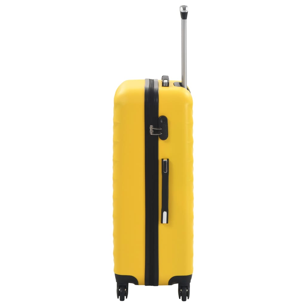 vidaXL Set Trolley a Custodia Rigida 3 pz Giallo in ABS