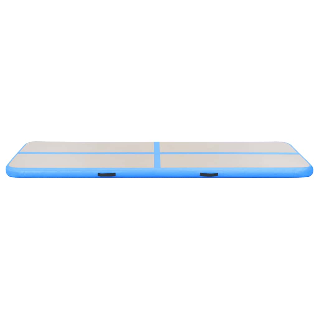 vidaXL Tappetino Ginnastica Gonfiabile con Pompa 400x100x10 cm PVC Blu