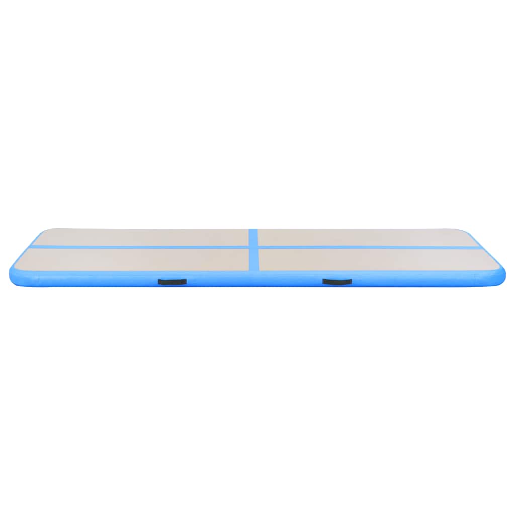 vidaXL Tappetino Ginnastica Gonfiabile con Pompa 500x100x10 cm PVC Blu