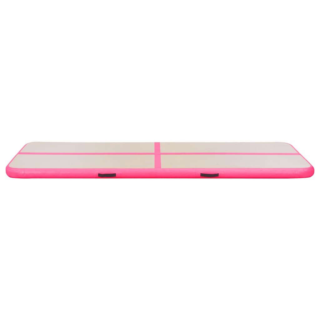 vidaXL Tappetino Ginnastica Gonfiabile con Pompa 600x100x10cm PVC Rosa