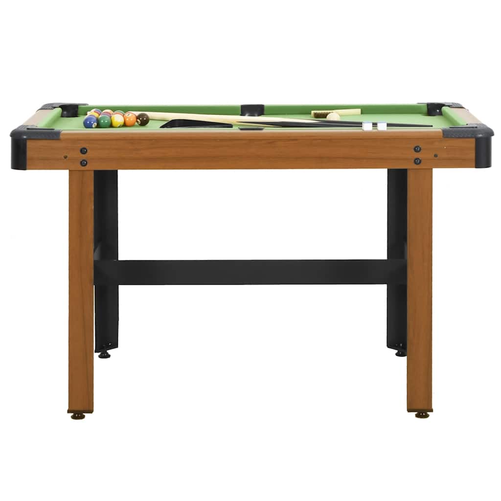 vidaXL Tavolo da Biliardo 4 Piedi 122x61x76 cm Marrone