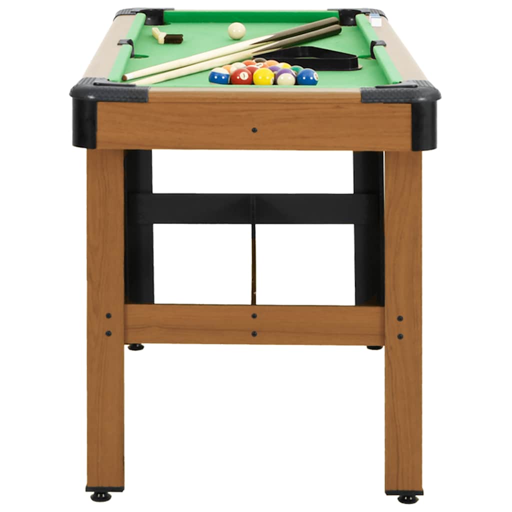 vidaXL Tavolo da Biliardo 4 Piedi 122x61x76 cm Marrone