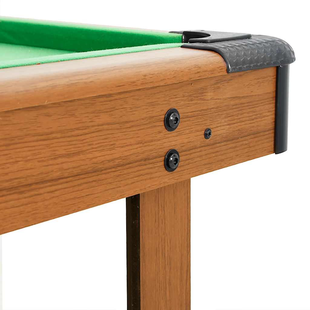 vidaXL Tavolo da Biliardo 4 Piedi 122x61x76 cm Marrone