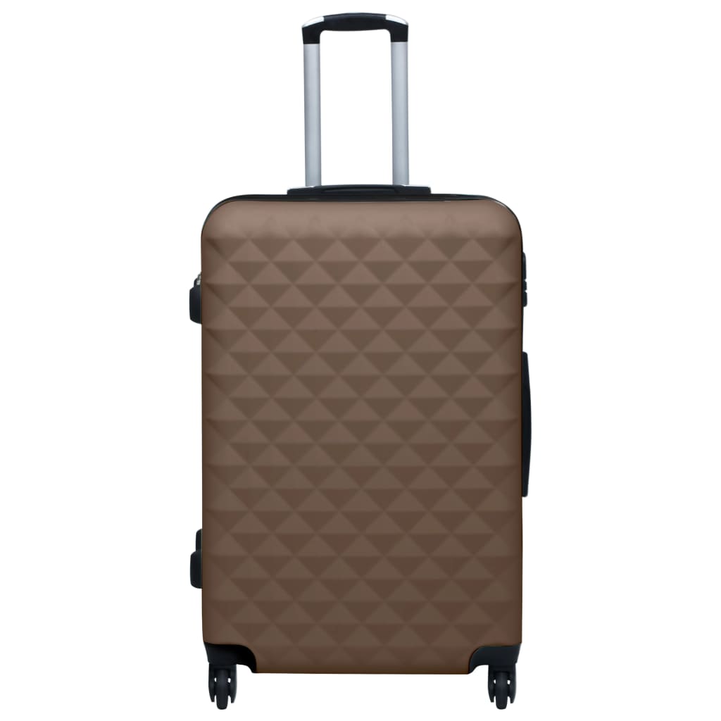 vidaXL Trolley a Custodia Rigida Marrone in ABS