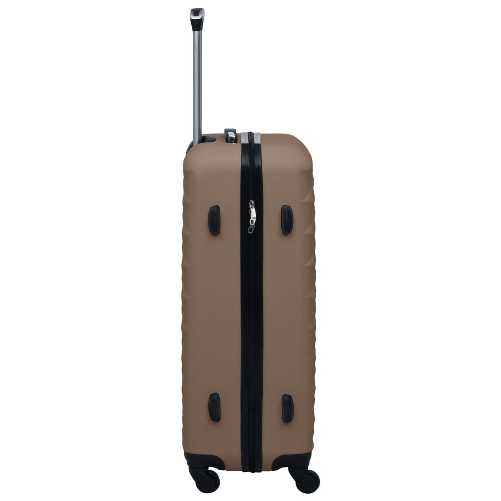 vidaXL Trolley a Custodia Rigida Marrone in ABS