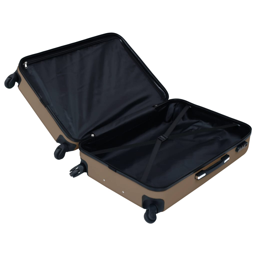 vidaXL Trolley a Custodia Rigida Marrone in ABS