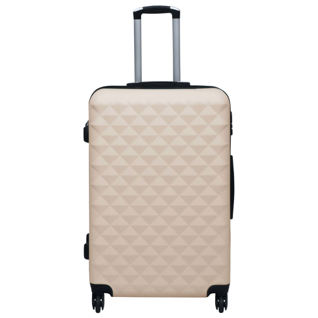 vidaXL Set Valigie Trolley a Custodia Rigida 2 pz Oro in ABS