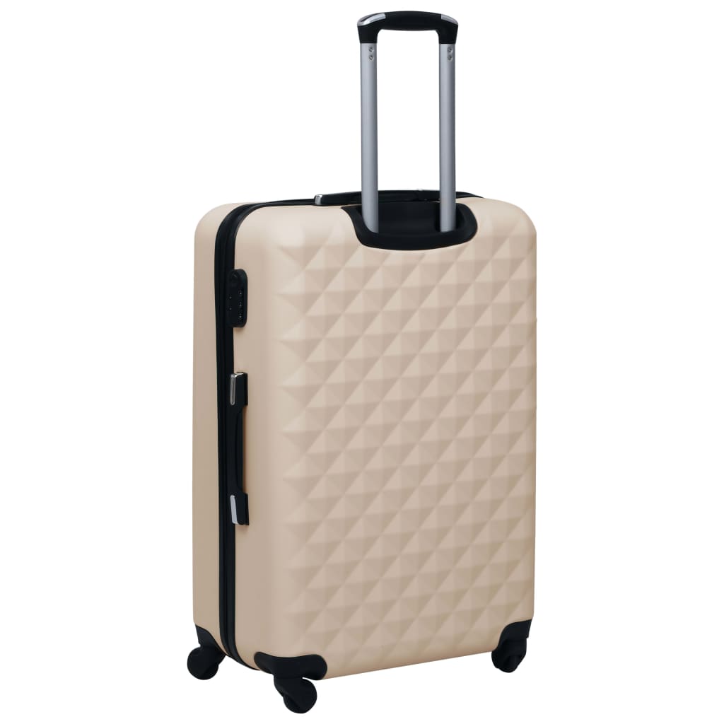vidaXL Set Valigie Trolley a Custodia Rigida 2 pz Oro in ABS