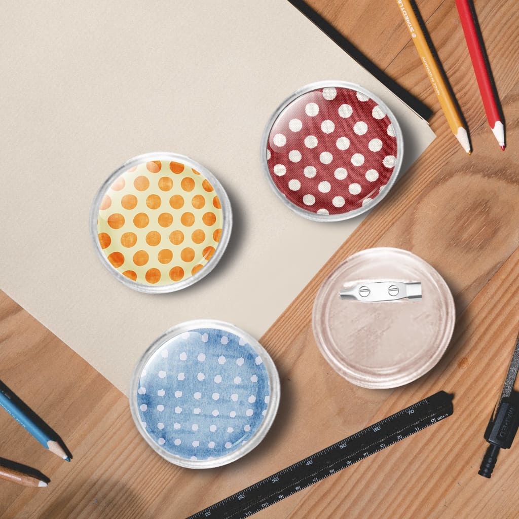 vidaXL Bottoni per Badge con Spilla 100 Set in Acrilico 37 mm