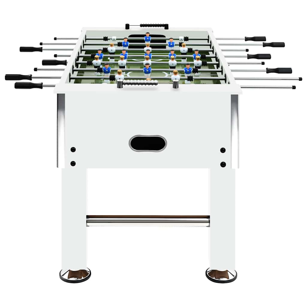 vidaXL Tavolo Calcio Balilla in Acciaio 60 kg 140x74,5x87,5 cm Bianco