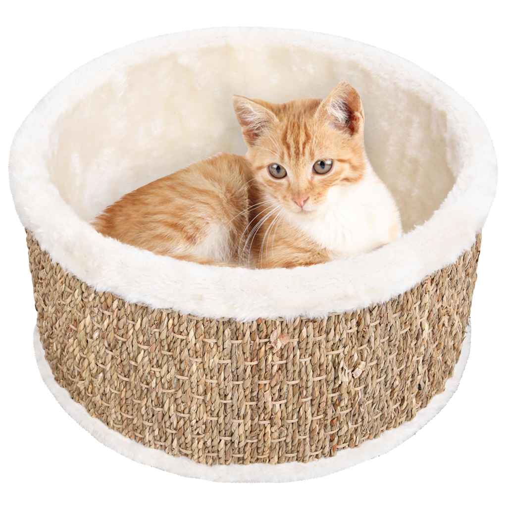 vidaXL Cuccia per gatti rotonda, 36 cm, in erba marina