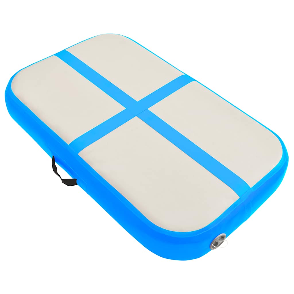 vidaXL Tappetino Ginnastica Gonfiabile con Pompa 60x100x10 cm PVC Blu