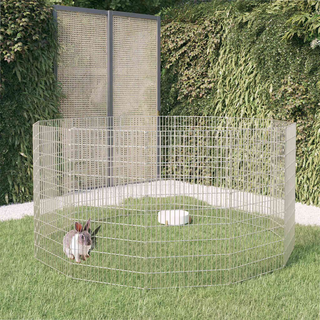 vidaXL Recinto per animali da esterno, 12 pannelli, 54x100 cm