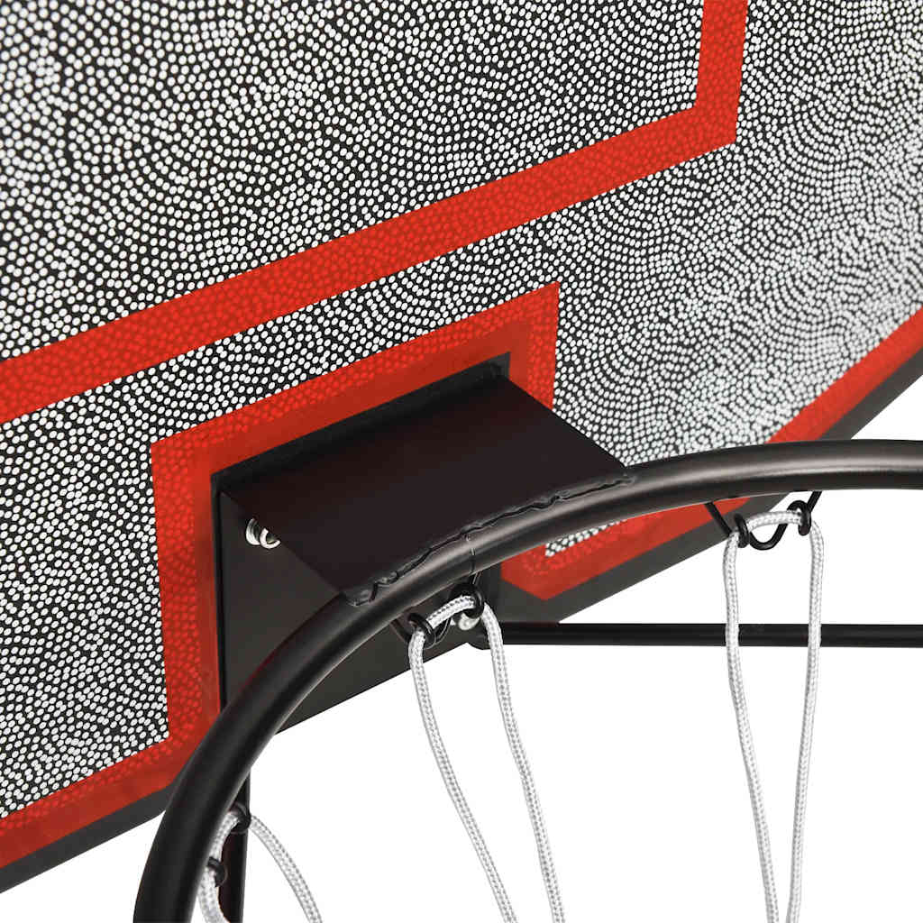 vidaXL Tabellone da Pallacanestro Nero 90x60x2 cm Polietilene