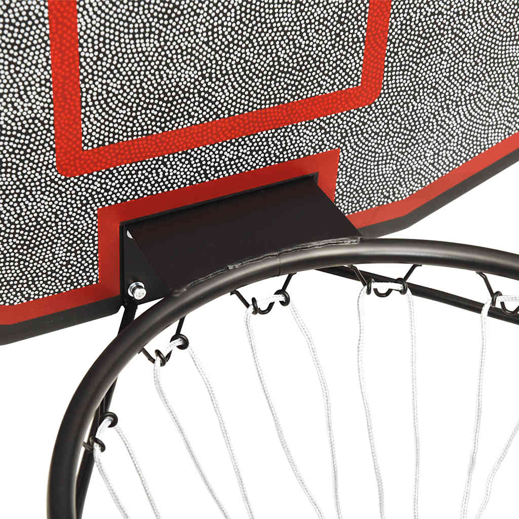 vidaXL Tabellone da Pallacanestro Nero 71x45x2 cm Polietilene