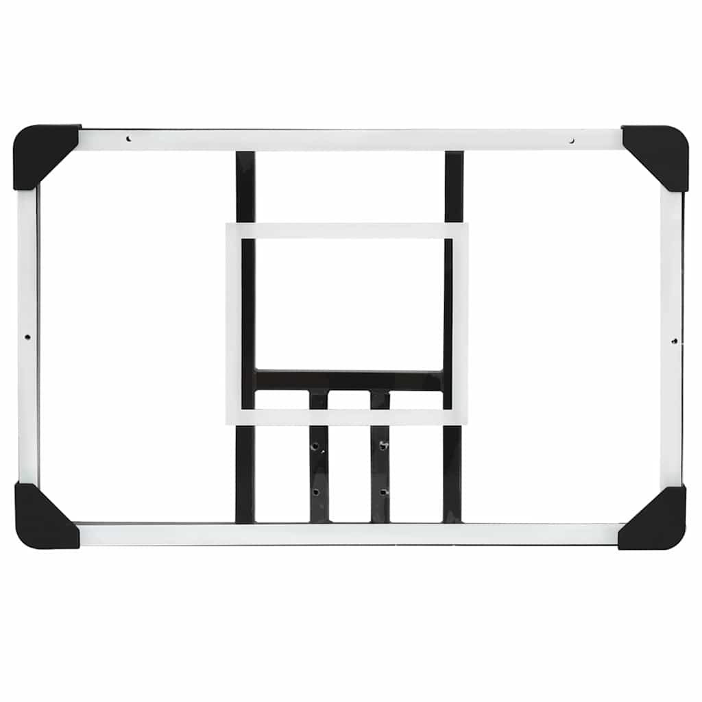 vidaXL Tabellone Pallacanestro Trasparente 71x45x2,5 cm Policarbonato