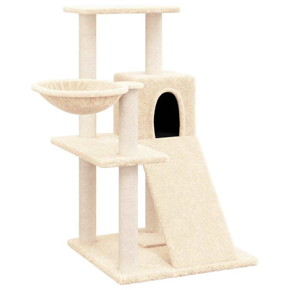 vidaXL Tiragraffi per gatti con pali in sisal, 82 cm, color crema