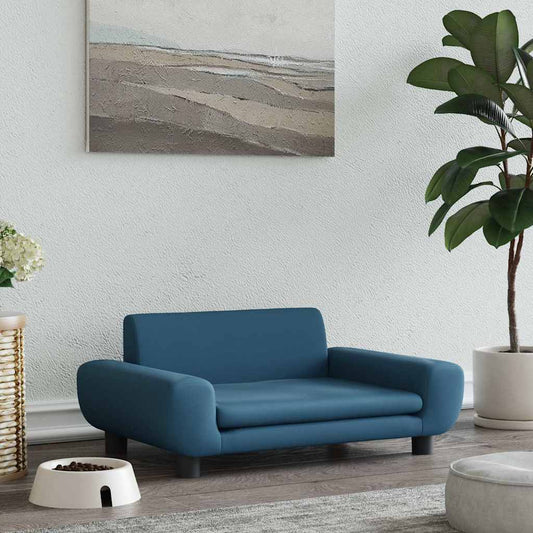 vidaXL Cuccia per cani, 70x45x33 cm, in velluto, blu