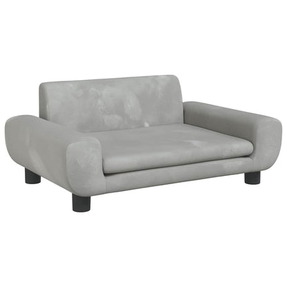 vidaXL Cuccia per cani, 70x45x33 cm, in velluto, grigio chiaro