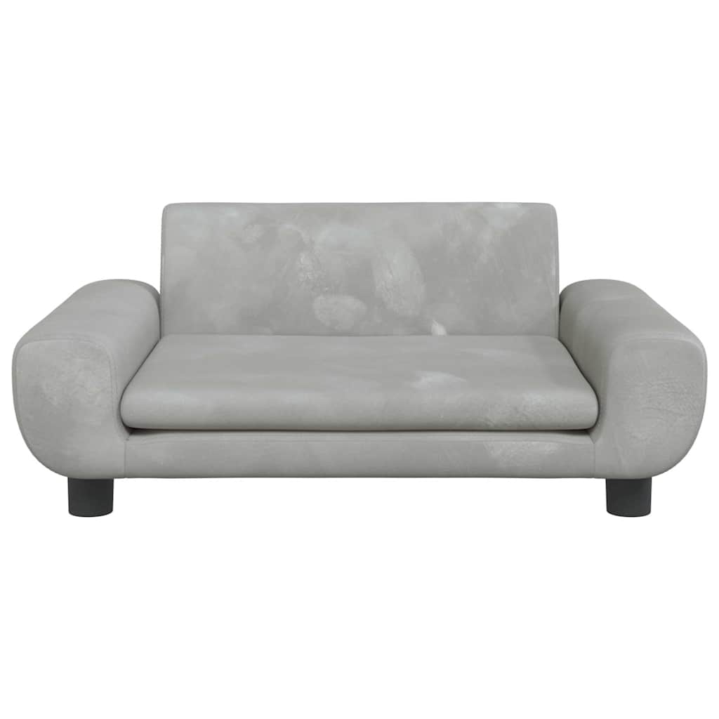 vidaXL Cuccia per cani, 70x45x33 cm, in velluto, grigio chiaro