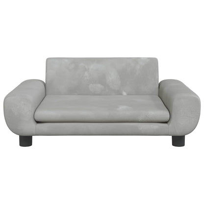 vidaXL Cuccia per cani, 70x45x33 cm, in velluto, grigio chiaro