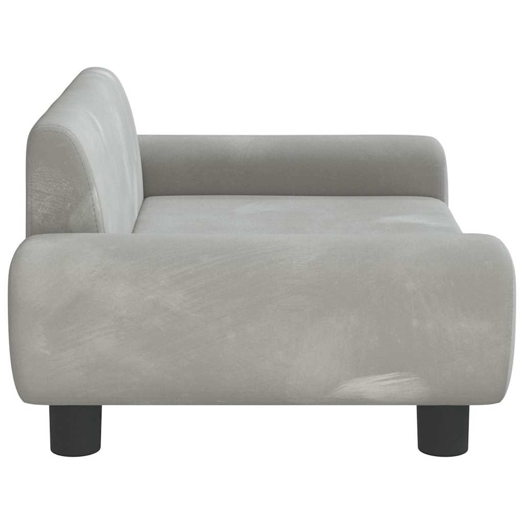 vidaXL Cuccia per cani, 70x45x33 cm, in velluto, grigio chiaro