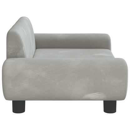 vidaXL Cuccia per cani, 70x45x33 cm, in velluto, grigio chiaro