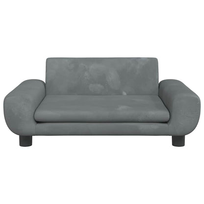 vidaXL Cuccia per cani, 70x45x33 cm, in velluto, grigio scuro