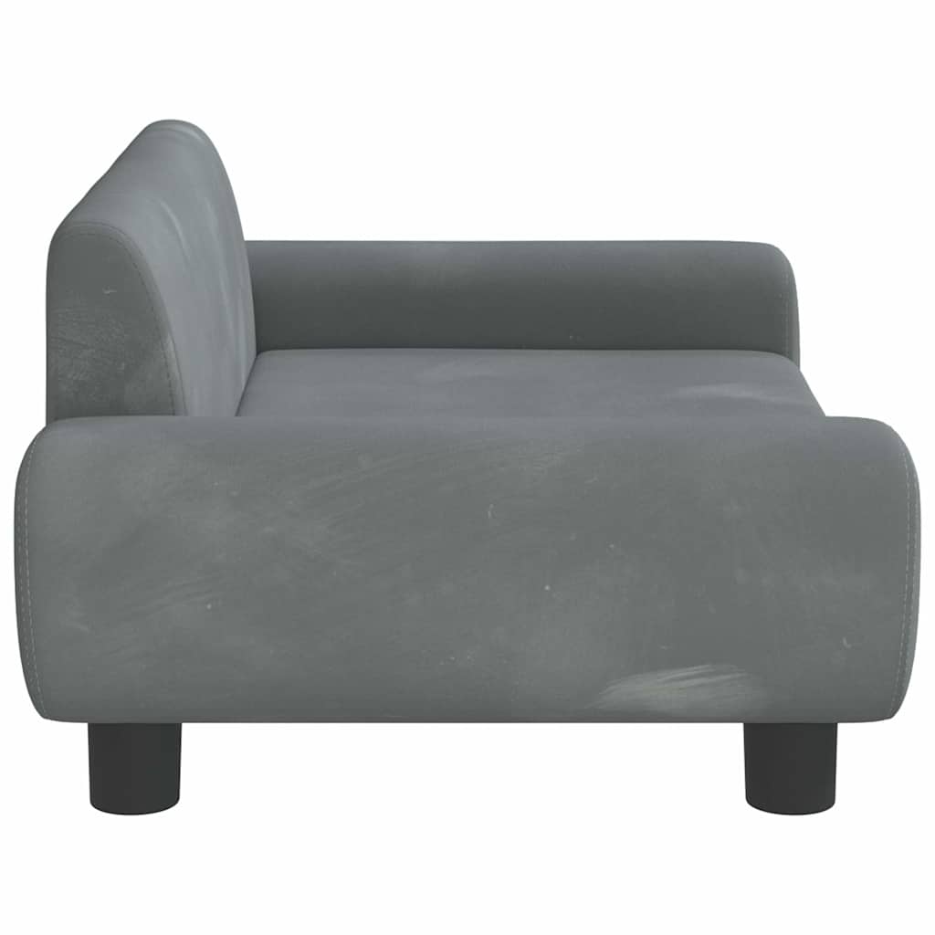 vidaXL Cuccia per cani, 70x45x33 cm, in velluto, grigio scuro