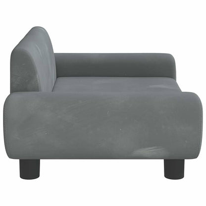 vidaXL Cuccia per cani, 70x45x33 cm, in velluto, grigio scuro