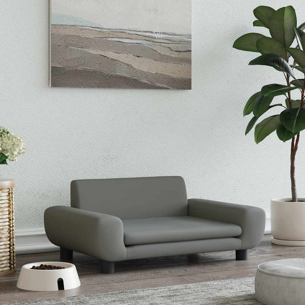 vidaXL Cuccia per cani, 70x45x33 cm, in velluto, grigio scuro