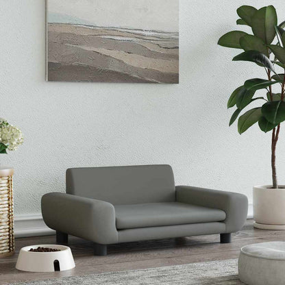 vidaXL Cuccia per cani, 70x45x33 cm, in velluto, grigio scuro