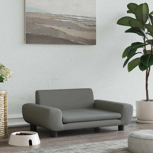 vidaXL Cuccia per cani, 70x45x33 cm, in velluto, grigio scuro