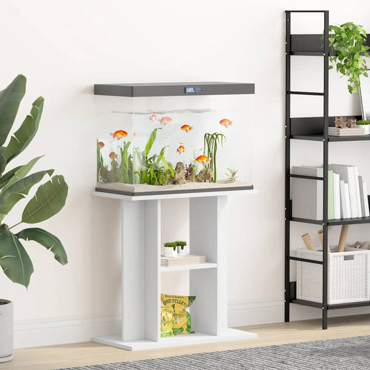 vidaXL Supporto per acquario, 60x30x60 cm, in legno multistrato, bianco