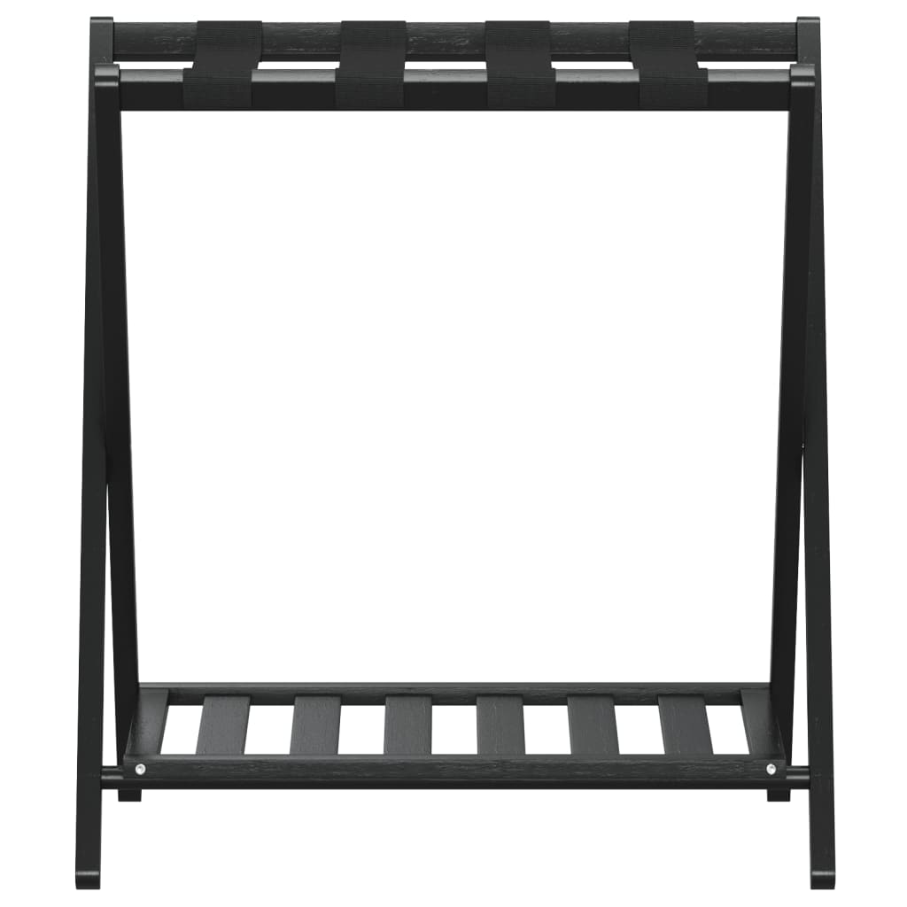 vidaXL Portabagagli Nero 68x38x58 cm in Bambù