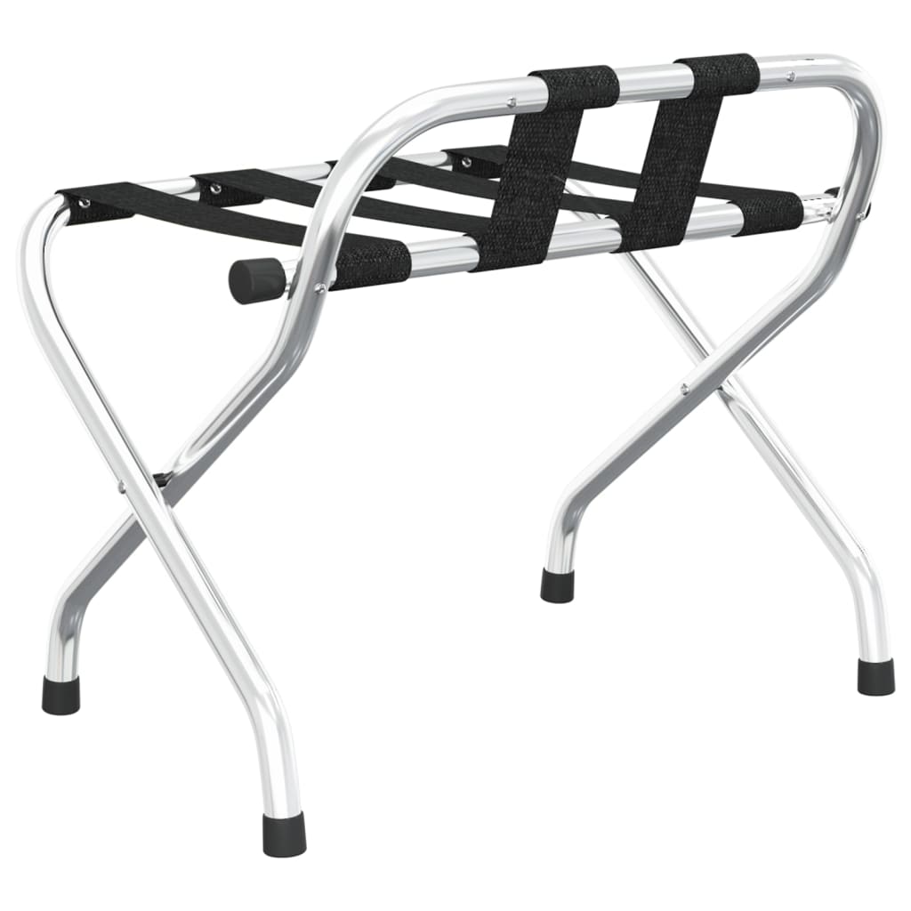 vidaXL Portapacchi con schienale argento 56x39x52cm