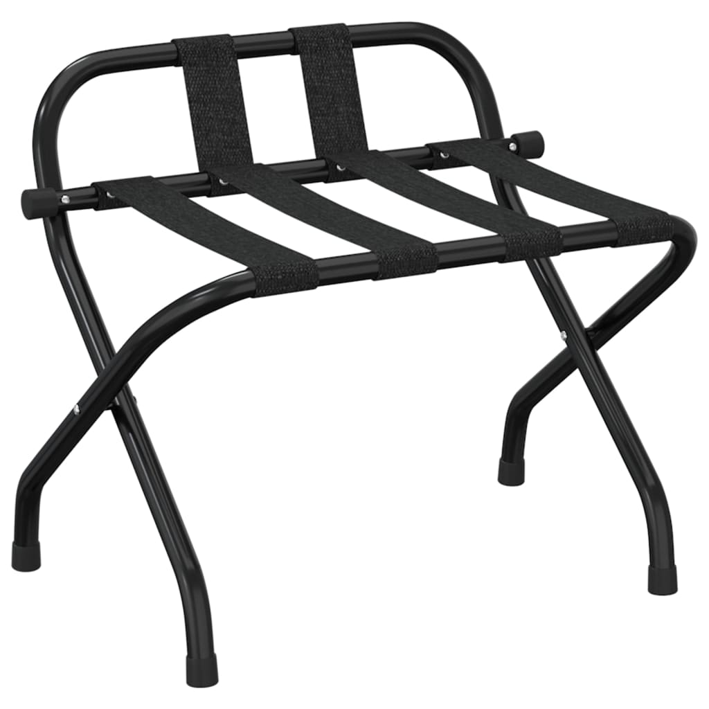 vidaXL Portapacchi con Schienale Nero 56x39x52 cm
