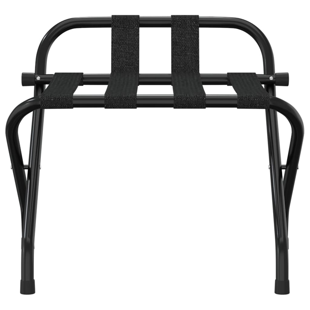 vidaXL Portapacchi con Schienale Nero 56x39x52 cm