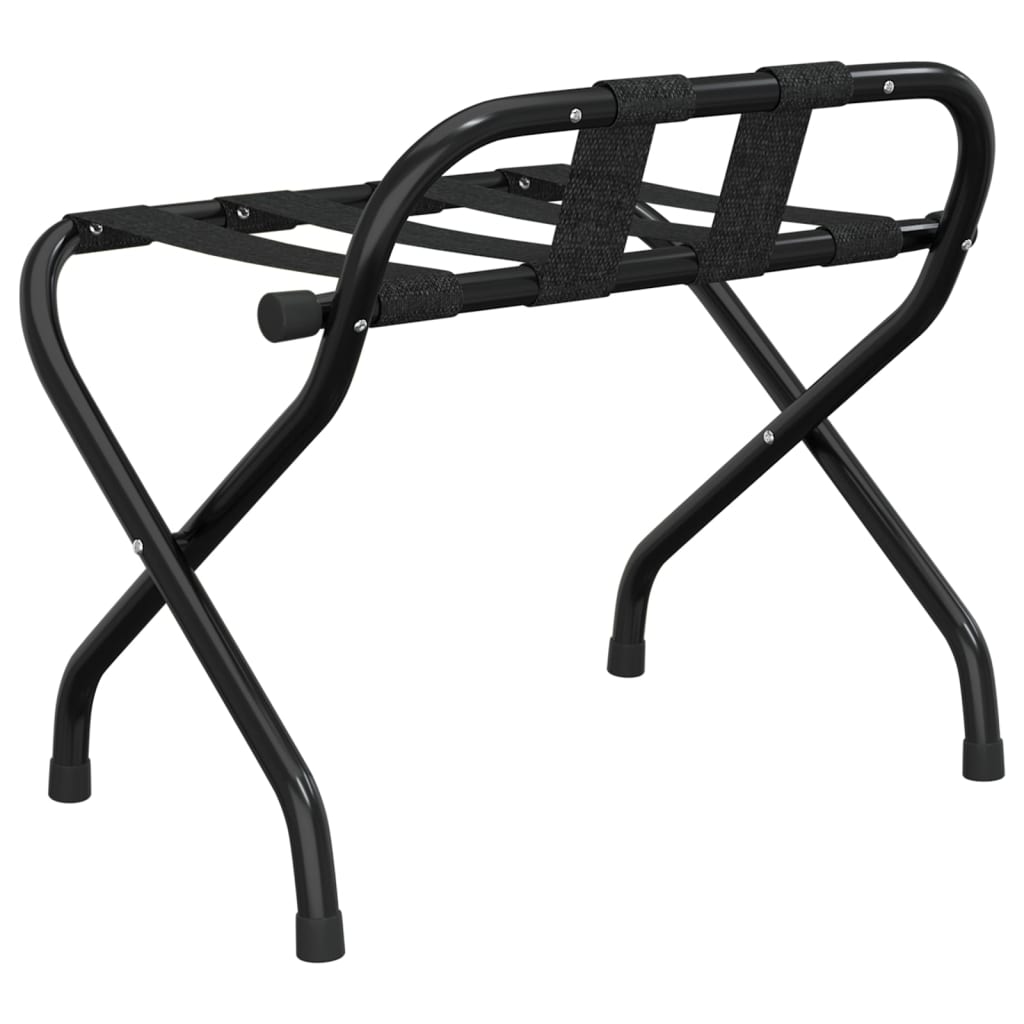 vidaXL Portapacchi con Schienale Nero 56x39x52 cm