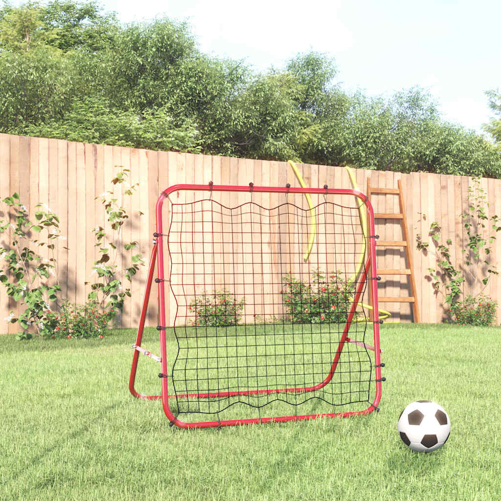 vidaXL Rimbalzatore da Calcio Regolabile 96x80x96 cm Acciaio e PE