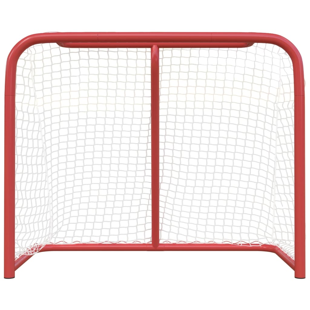 vidaXL Porta da Hockey Rossa e Bianca 183x71x122 cm in Poliestere