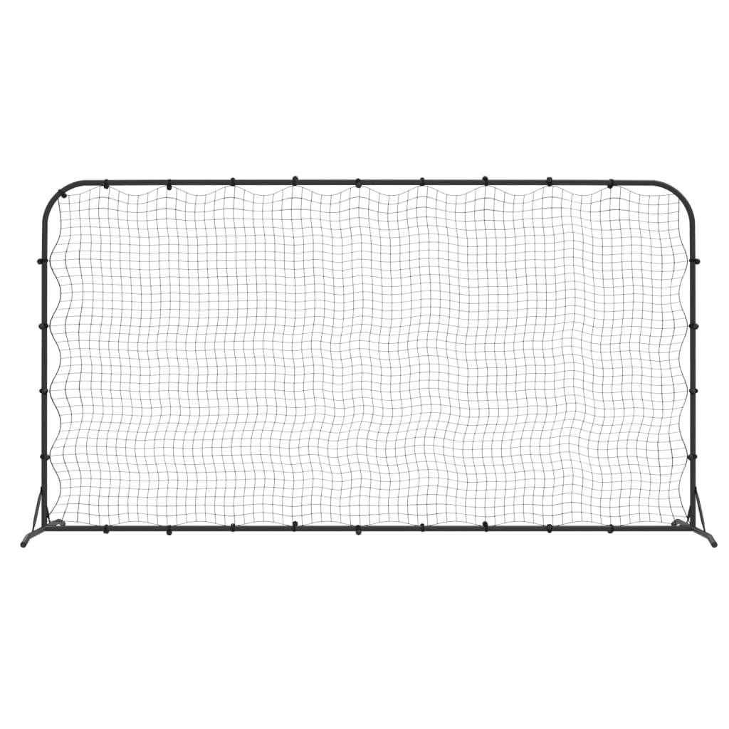vidaXL Rete Rimbalzante da Calcio Nera 366x90x183 cm HDPE