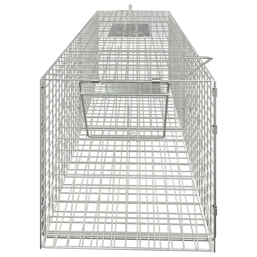 vidaXL Trappola per animali 64,5x25x26,5 cm in ferro zincato