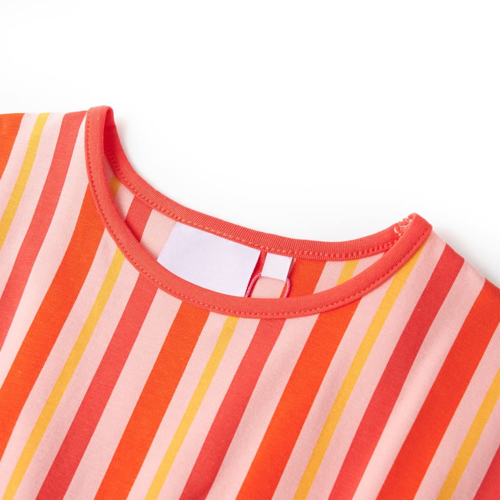 Abito per Bambine con Coulisse Rosa e Rosso 116