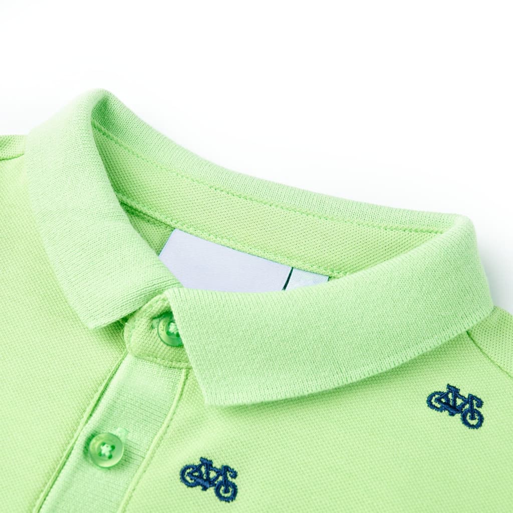 Polo da Bambino Verde Neon 104