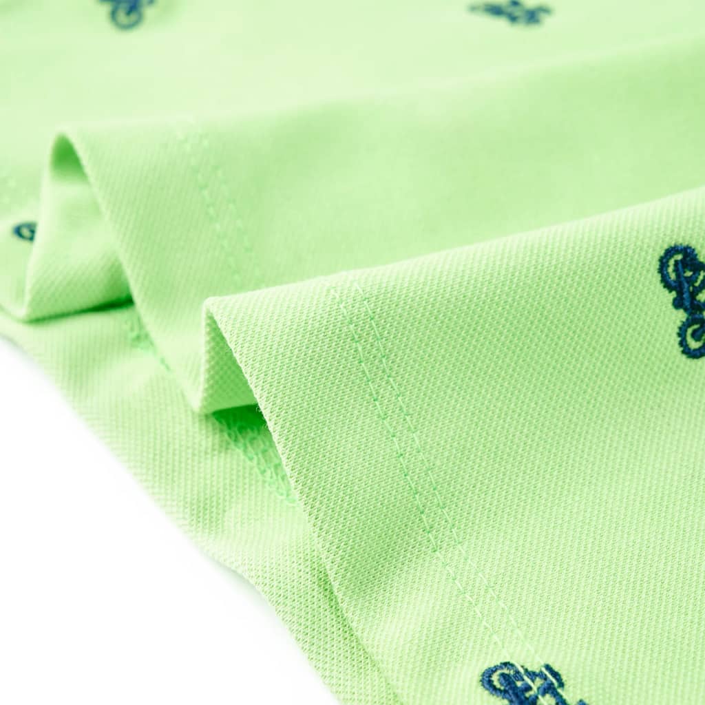 Polo da Bambino Verde Neon 104