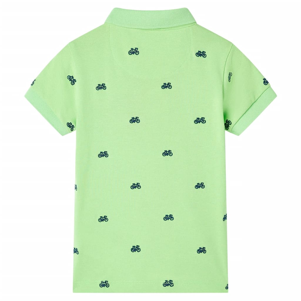 Polo da Bambino Verde Neon 116