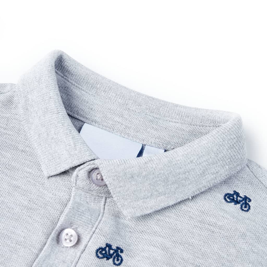 Polo per Bambini Grigio Mélange 128